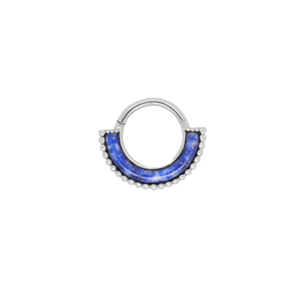 Harmonic Clicker – Lapis Lazuli – 14K Gold - piercing - zone.com