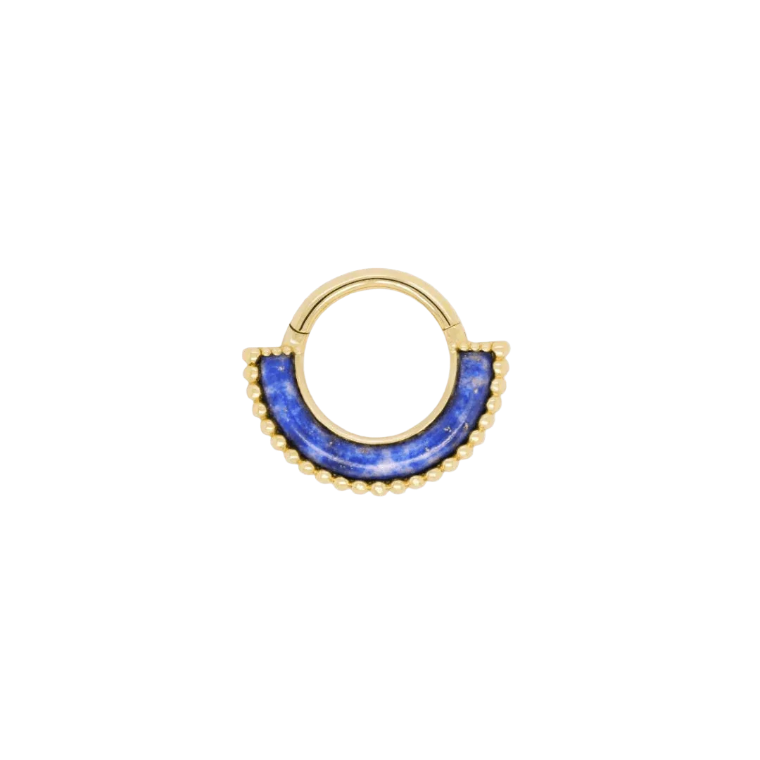 Harmonic Clicker – Lapis Lazuli – 14K Gold | Piercing-Zone