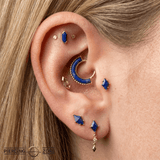 Harmonic Clicker – Lapis Lazuli – 14K Gold - piercing - zone.com
