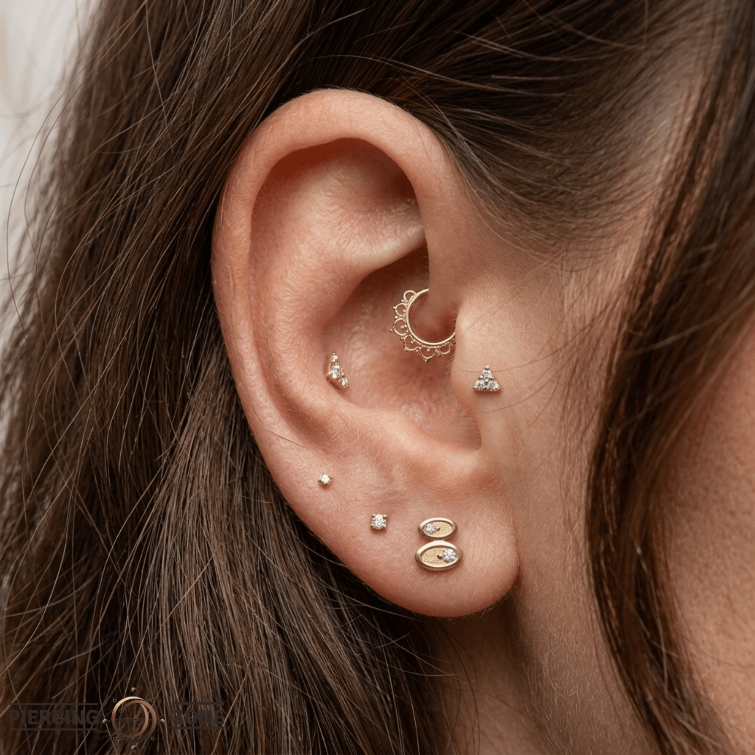 Harmony – 14K Gold Threadless/Threaded End - piercing - zone.com