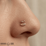 Harmony – 14K Gold Threadless/Threaded End - piercing - zone.com