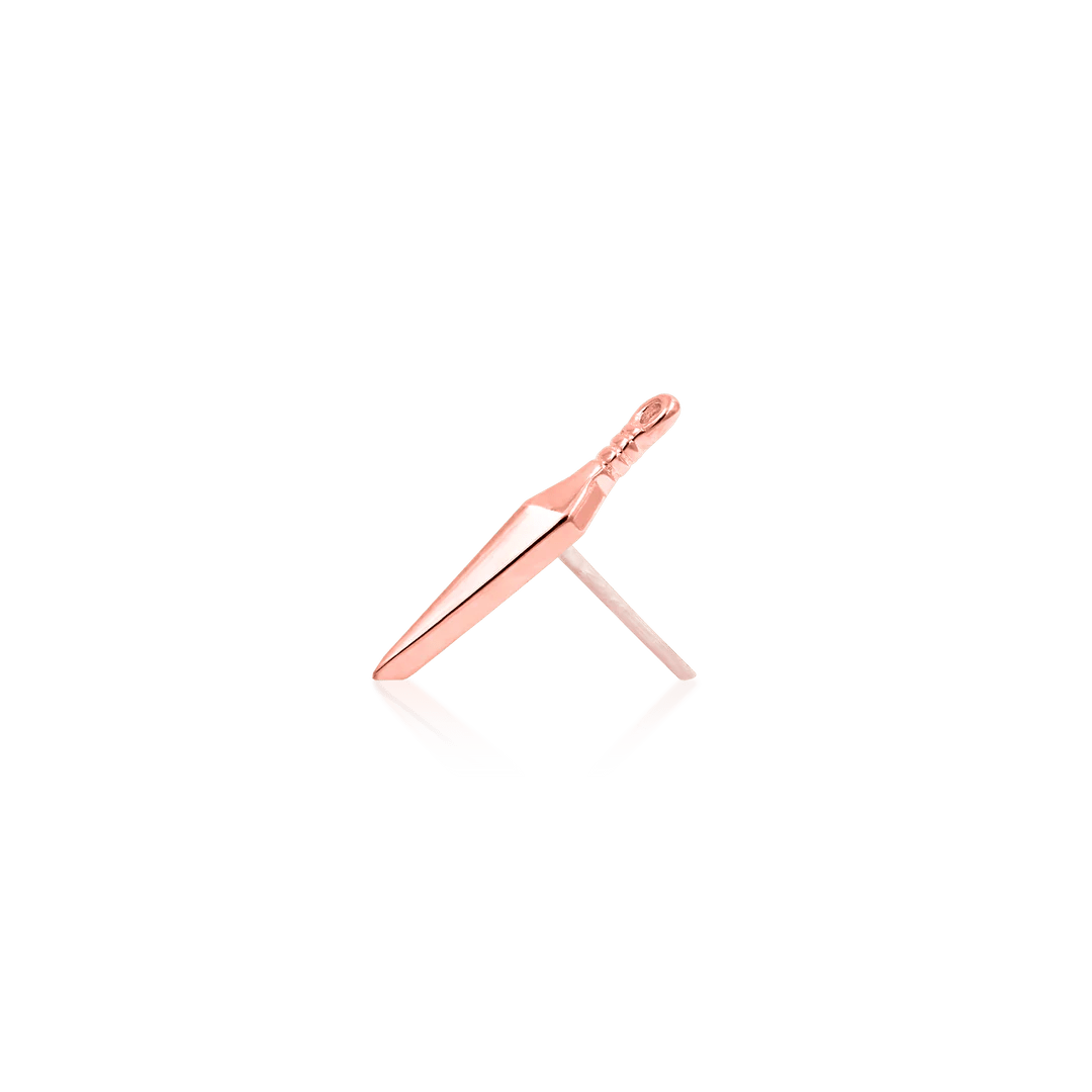 Harpe – Dagger Design – 14K Gold Threadless End - piercing - zone.com