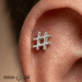 Hashtag – 14K/18K Gold Threadless End - piercing - zone.com