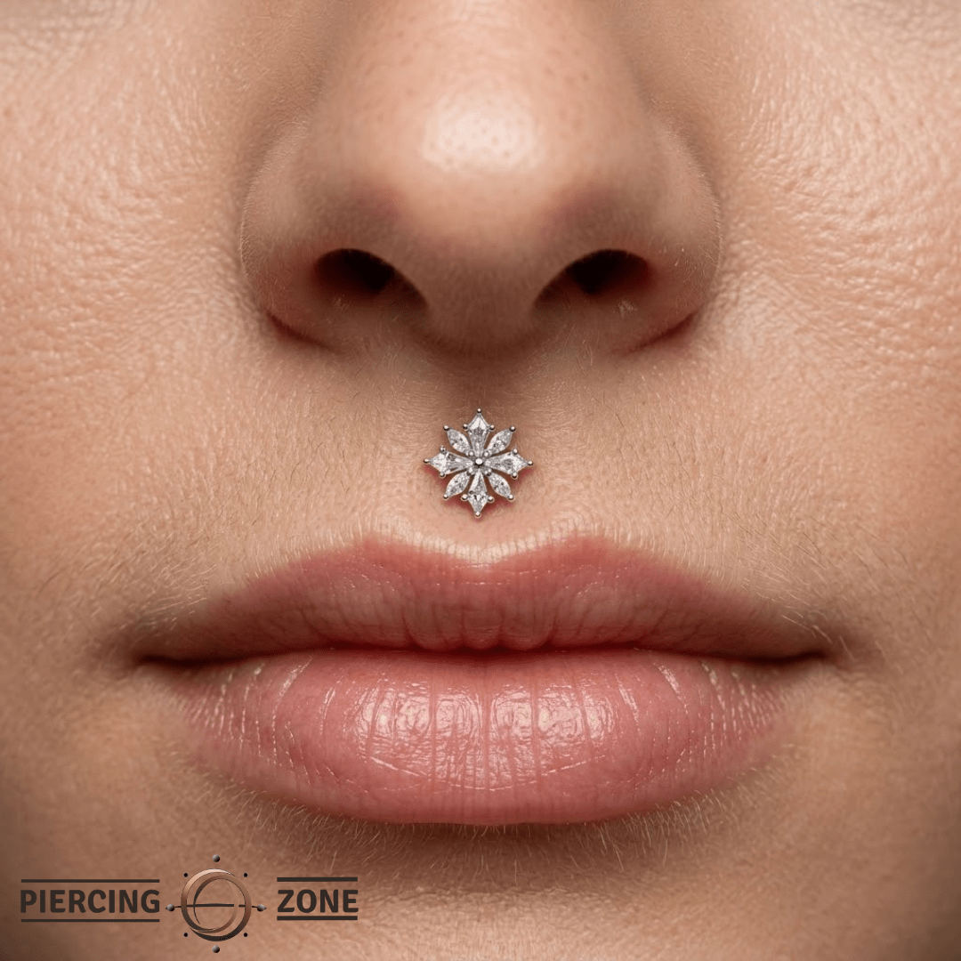 Hauteness – 14K Gold Swarovski CZ Snowflake Threadless End - piercing - zone.com