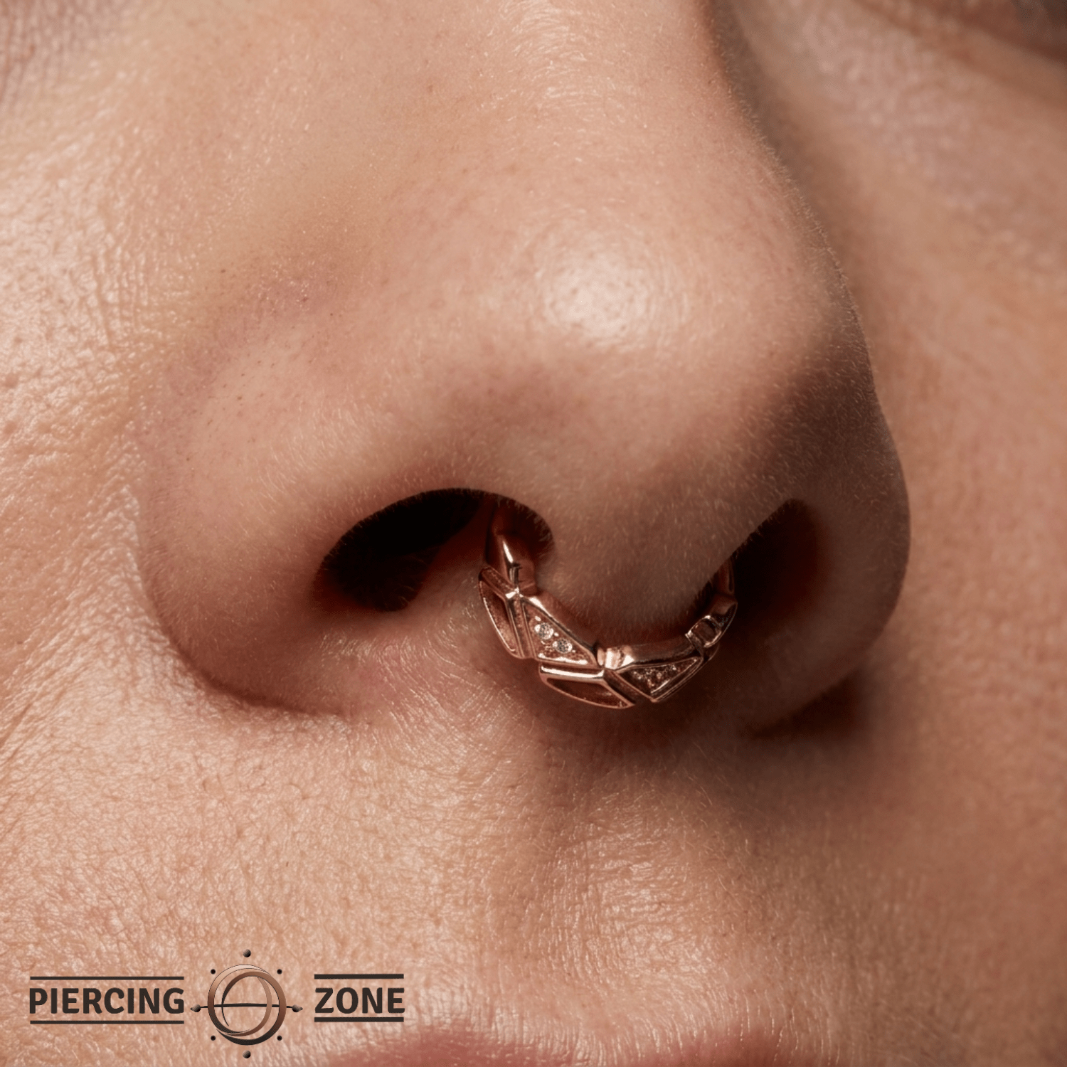 Hayk Clicker - 14K/18K Gold Gem Clicker Ring - piercing - zone.com