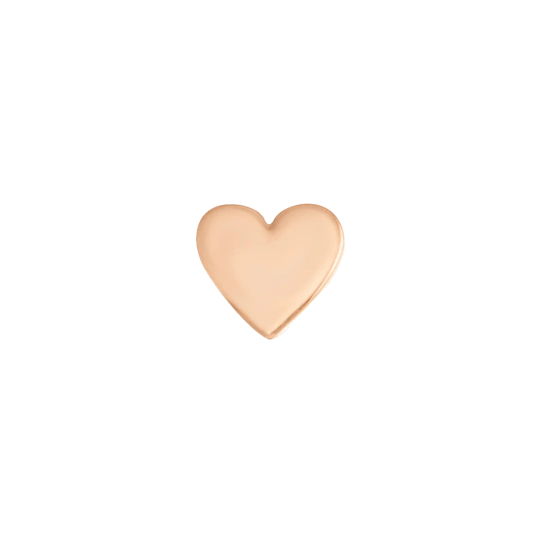 Heart – 14K Gold Threadless & Threaded End - piercing - zone.com