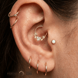 Heart Bat Seamless Ring – 14K Gold Winged Heart Design - piercing - zone.com