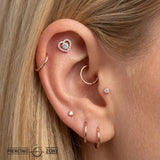 Heart Beauty – 14K/18K Gold Threadless End - piercing - zone.com