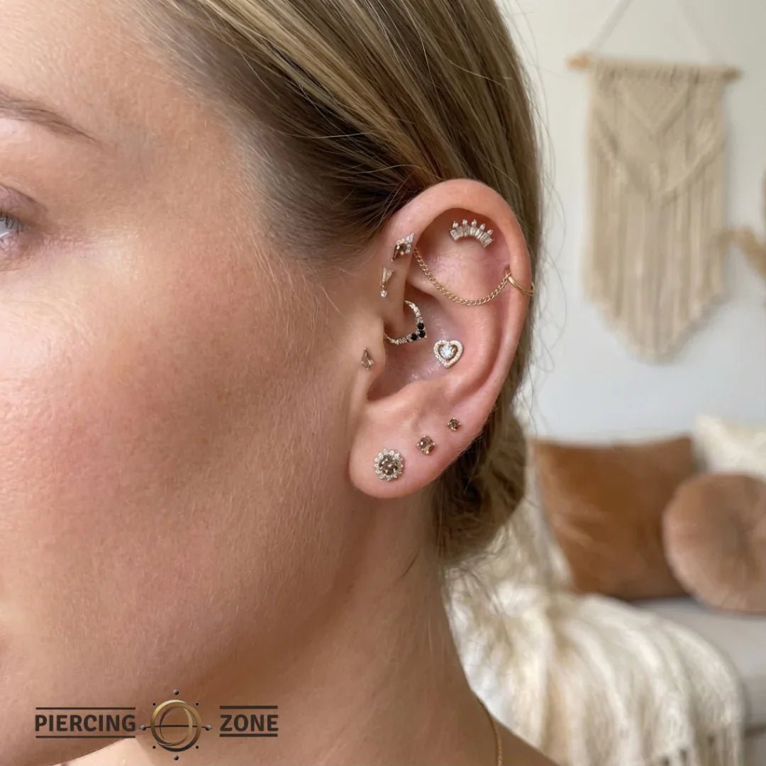 Heart Beauty – 14K/18K Gold Threadless End - piercing - zone.com