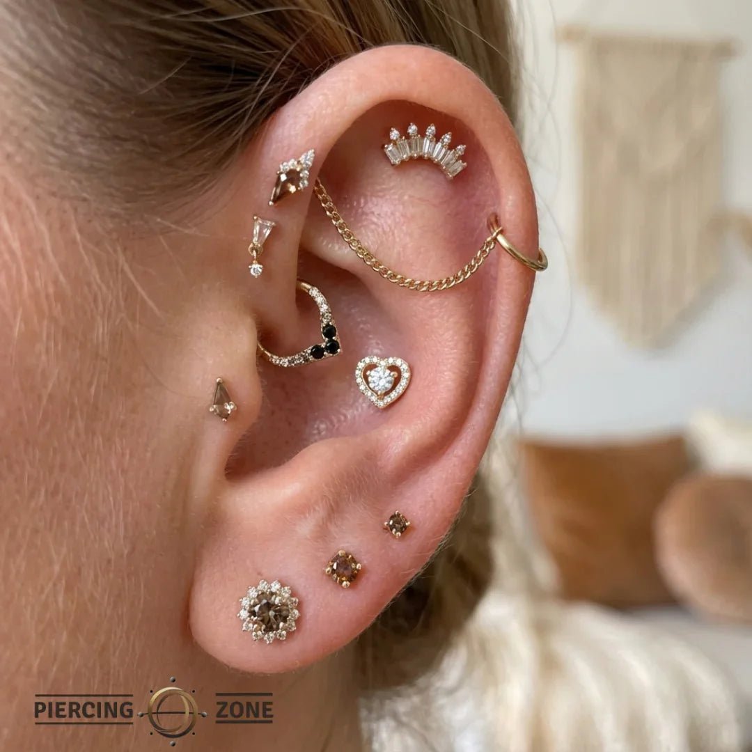 Heart Beauty – 14K/18K Gold Threadless End - piercing - zone.com