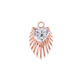 Heart Light Beam – 14K & 18K Gold Gemstone Charm