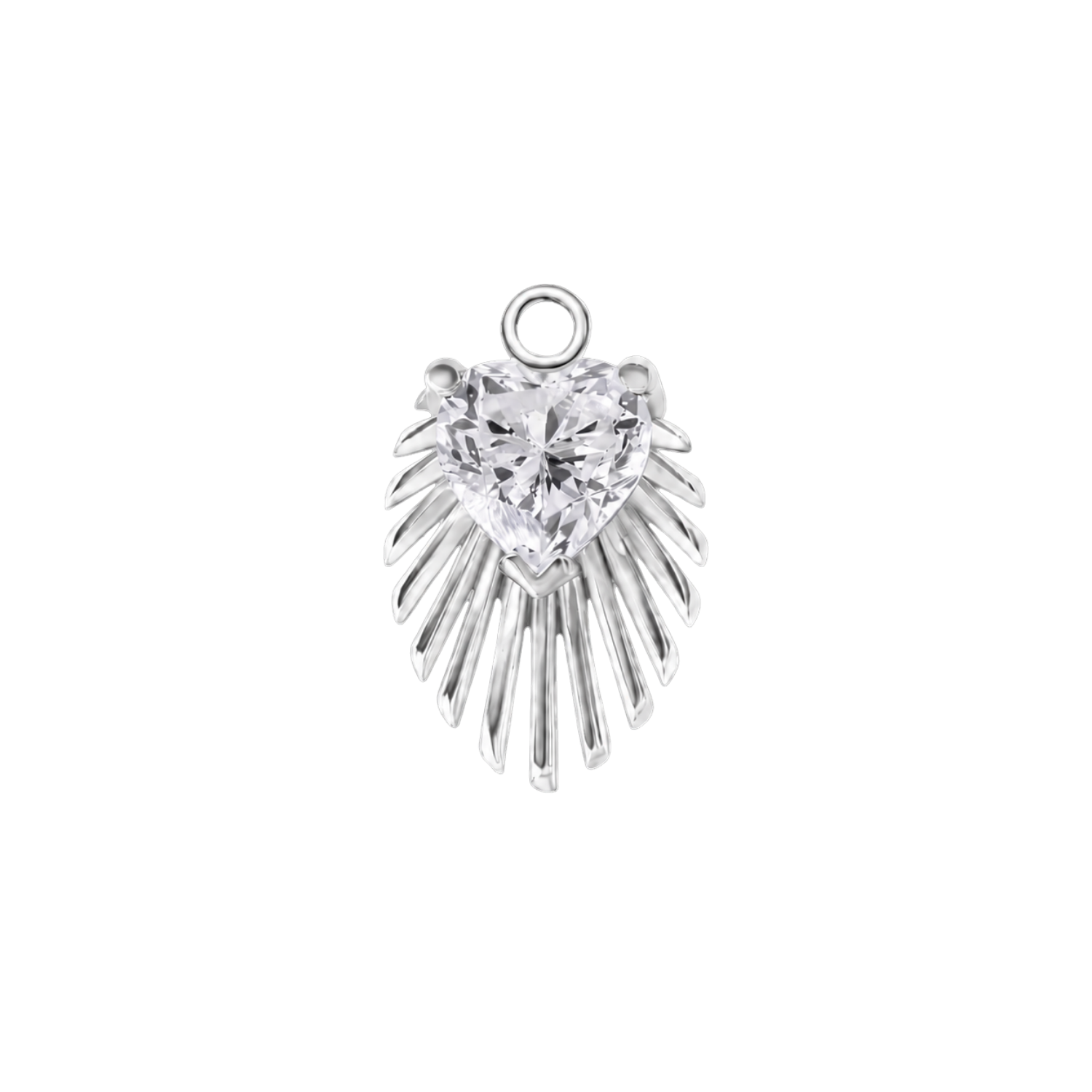Heart Light Beam – 14K & 18K Gold Gemstone Charm