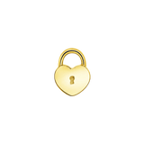 Heart Lock – 14K Gold Threadless & Threaded End - piercing - zone.com
