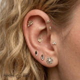 Heart Lock – 14K Gold Threadless/Threaded End - piercing - zone.com