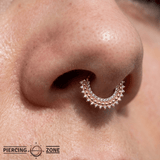 Heart of Gold – Pavé CZ – 14K Gold Clicker Ring - piercing - zone.com