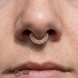 Heart of Gold – Pavé CZ – 14K Gold Clicker Ring - piercing - zone.com