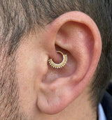 Heart of Gold – Pavé CZ – 14K Gold Clicker Ring - piercing - zone.com