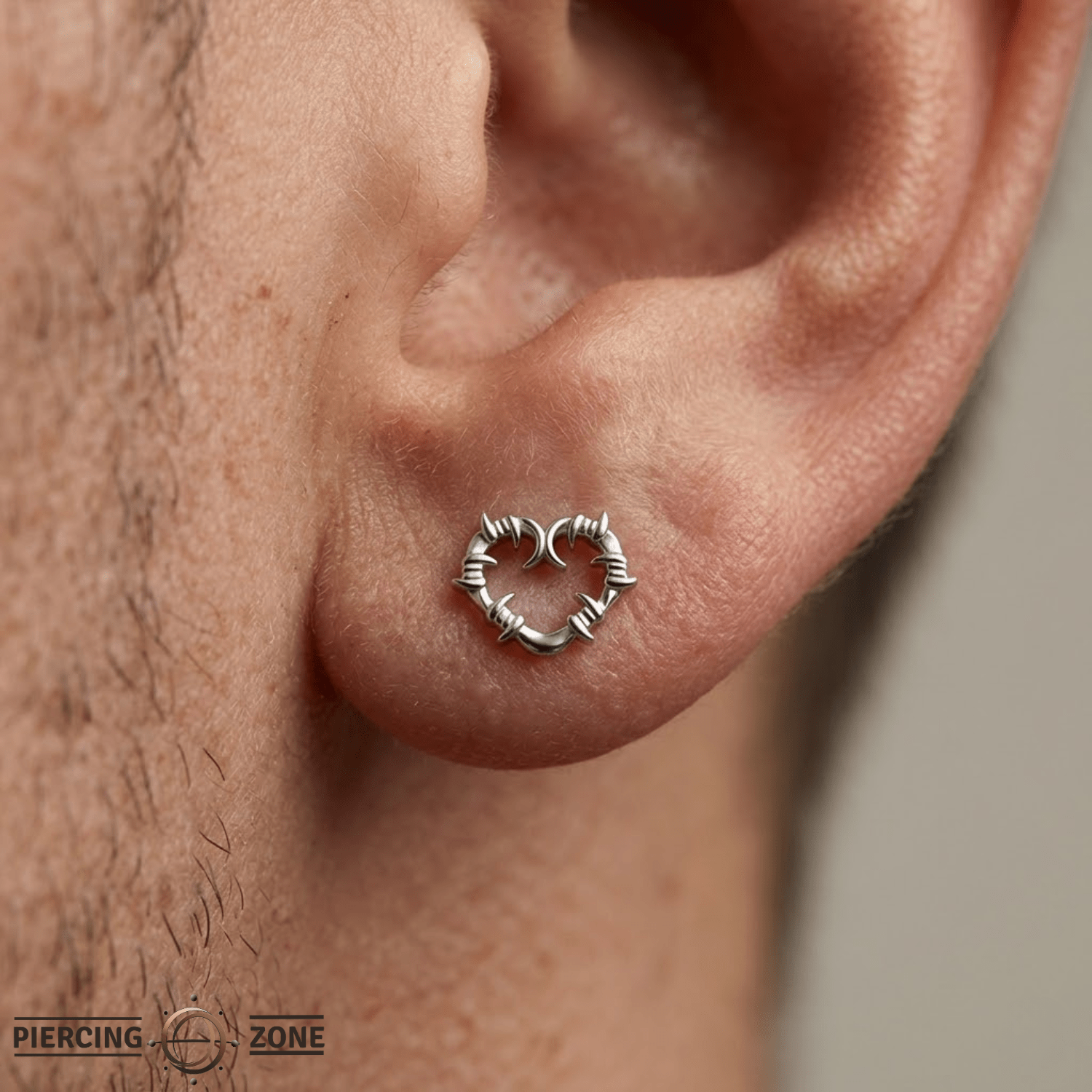 Heart of Thorns – 14K Gold Threadless/Threaded End - piercing - zone.com