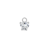 Heart Prong – 14K & 18K Gold Gemstone Charm - piercing - zone.com