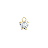 Heart Prong – 14K & 18K Gold Gemstone Charm - piercing - zone.com