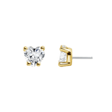 Heart Prong – 14K Gold Threadless/Threaded End - piercing-zone.com