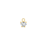 Heart Prong – 14K & 18K Gold Gemstone Charm