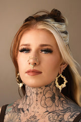 Heartbreaker Gold Plated Earrings with CZ - Gold Plated CZ Earrings - piercing - zone.com