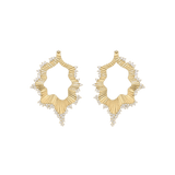 Heartbreaker Gold Plated Earrings with CZ - Gold Plated CZ Earrings - piercing - zone.com