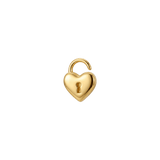HeartLock - 18K Gold Threadless/Threaded End - piercing-zone.com
