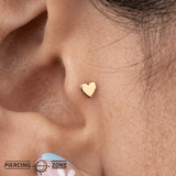 Hearts Glow – 14K Gold Classic Threadless End - piercing - zone.com