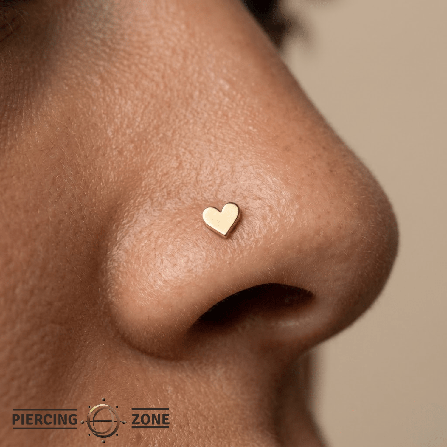 Hearts Pin - 14K Gold Heart Threadless End - piercing - zone.com