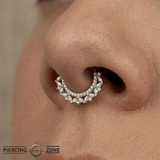 Heartthrob – 14K Gold CZ Clicker Ring - piercing - zone.com