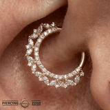Heartthrob – 14K Gold CZ Clicker Ring - piercing - zone.com