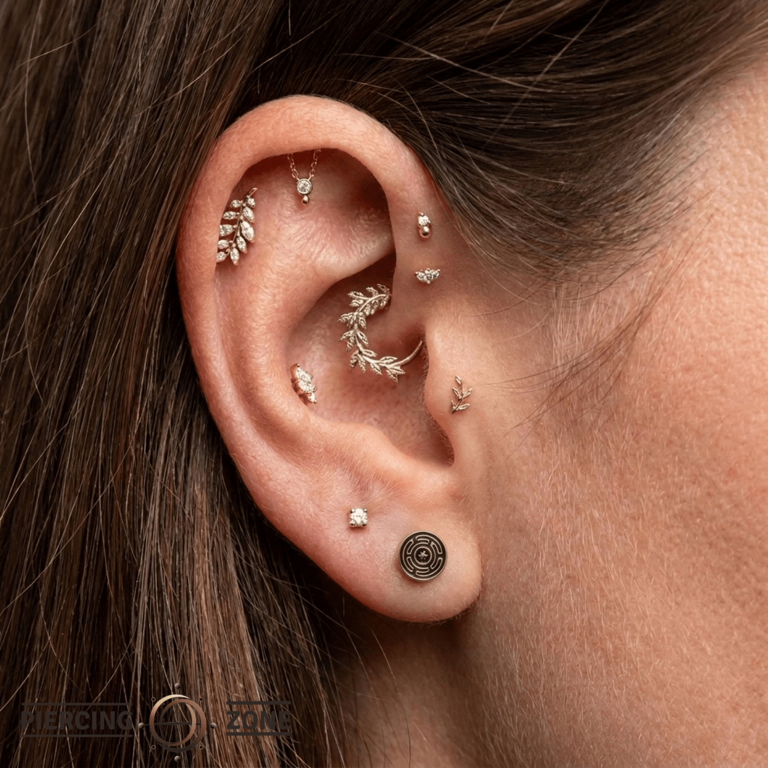 HECATE - 14K Gold Threadless/Threaded End - piercing - zone.com