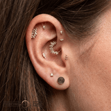 HECATE - 14K Gold Threadless/Threaded End - piercing - zone.com