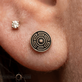 HECATE - 14K Gold Threadless/Threaded End - piercing - zone.com