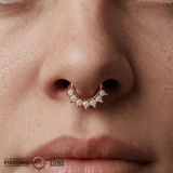 Hera Clicker - 18K Gold Gem Clicker Ring - piercing-zone.com