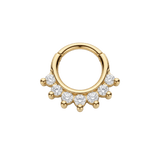 Hera Clicker - 18K Gold Gem Clicker Ring - piercing-zone.com