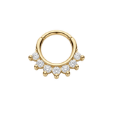 Hera Clicker - 18K Gold Lab Diamond Clicker Ring - piercing-zone.com