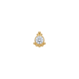 Hermes - 18K Gold Gem Threadless/Threaded End - piercing-zone.com