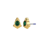 Hermes - 18K Gold Genuine Gem Threadless/Threaded End - piercing-zone.com
