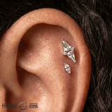 Hi, Society – 14K Gold Swarovski CZ Elongated Threadless End - piercing - zone.com