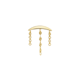 Hidden Helix Chains – 14K Gold Threadless/Threaded End - piercing - zone.com