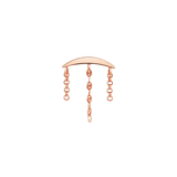 Hidden Helix Chains – 14K Gold Threadless/Threaded End - piercing - zone.com