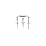 Hidden Helix Daggers – 14K Gold Threadless/Threaded End - piercing - zone.com