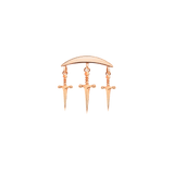 Hidden Helix Daggers – 14K Gold Threadless/Threaded End - piercing - zone.com