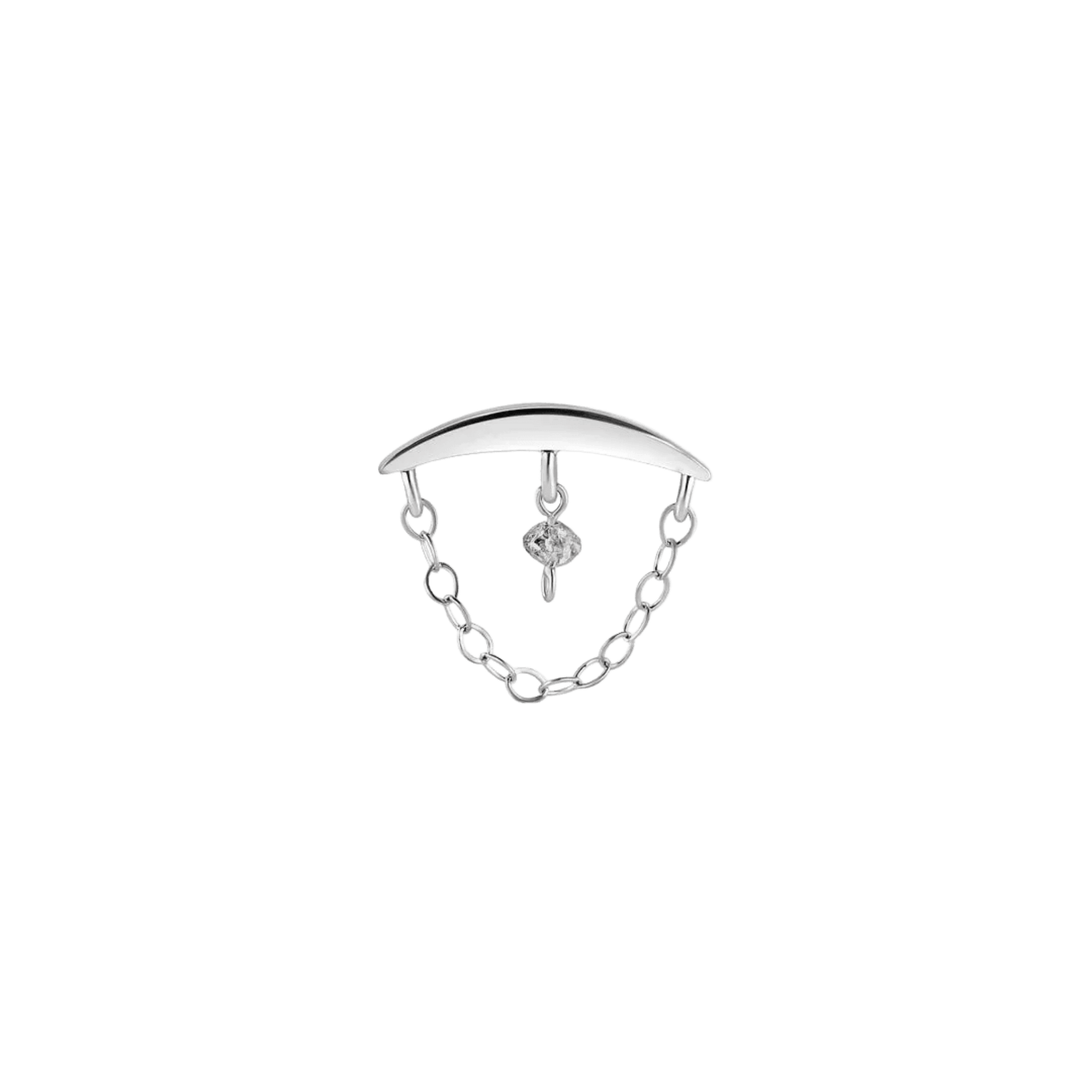 Hidden Helix Raw Gem – 14K Gold Threadless/Threaded End - piercing-zone.com