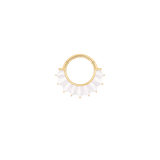 High Tide Mother of Pearl – 14K Gold Clicker Ring - piercing - zone.com