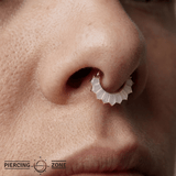 High Tide Mother of Pearl – 14K Gold Clicker Ring - piercing - zone.com