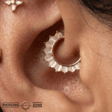 High Tide Mother of Pearl – 14K Gold Clicker Ring - piercing - zone.com